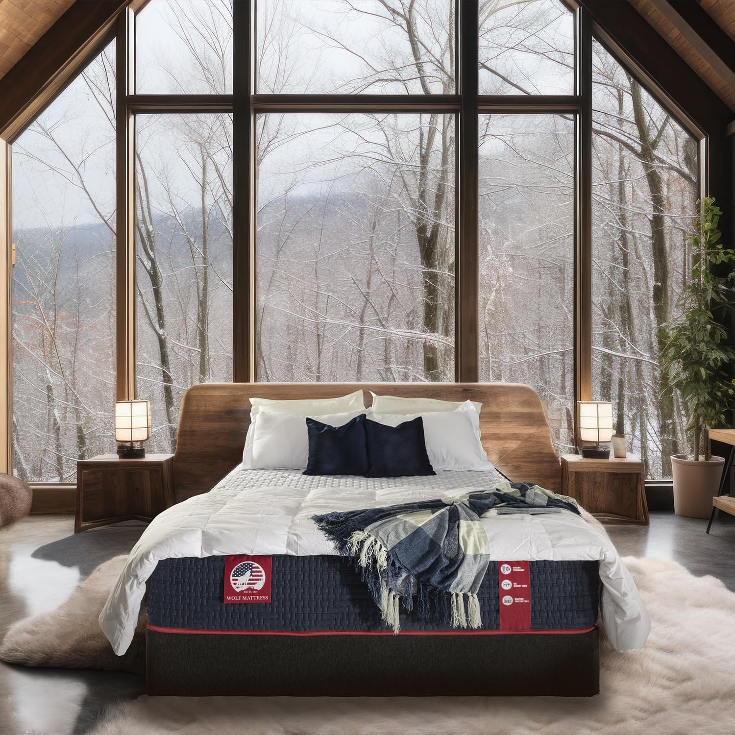 Wolf Mattress Queen 11-Inch Luna Memory Foam Hybrid Mattress, Plush Comfort, Medium Firm, Cool Touch, Anti-Microbial w/ Pocketed Coil System - Image 9