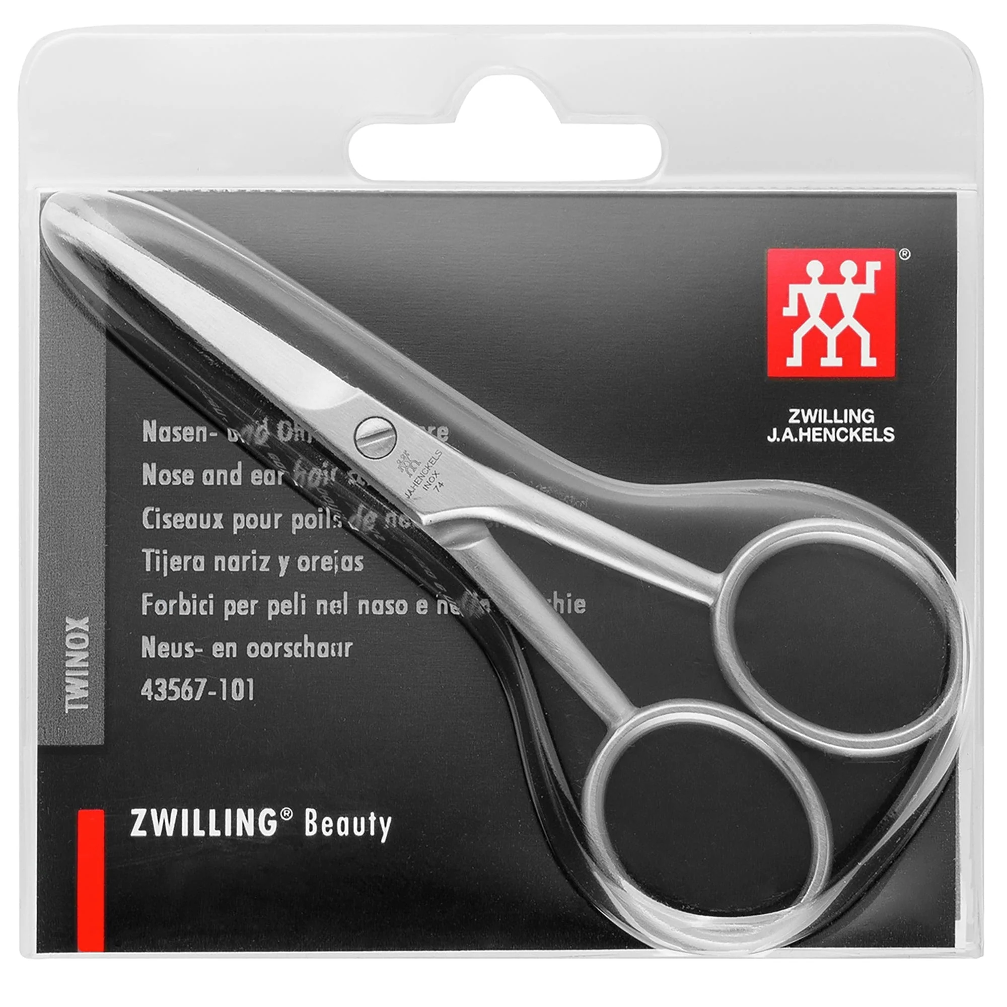 Zwilling Beauty Twinox Nose and Ear Hair Scissors, Facial Hair Scissors, Durable Stainless Steel, Matte, Premium Facial Care, 105 mm - Image 2