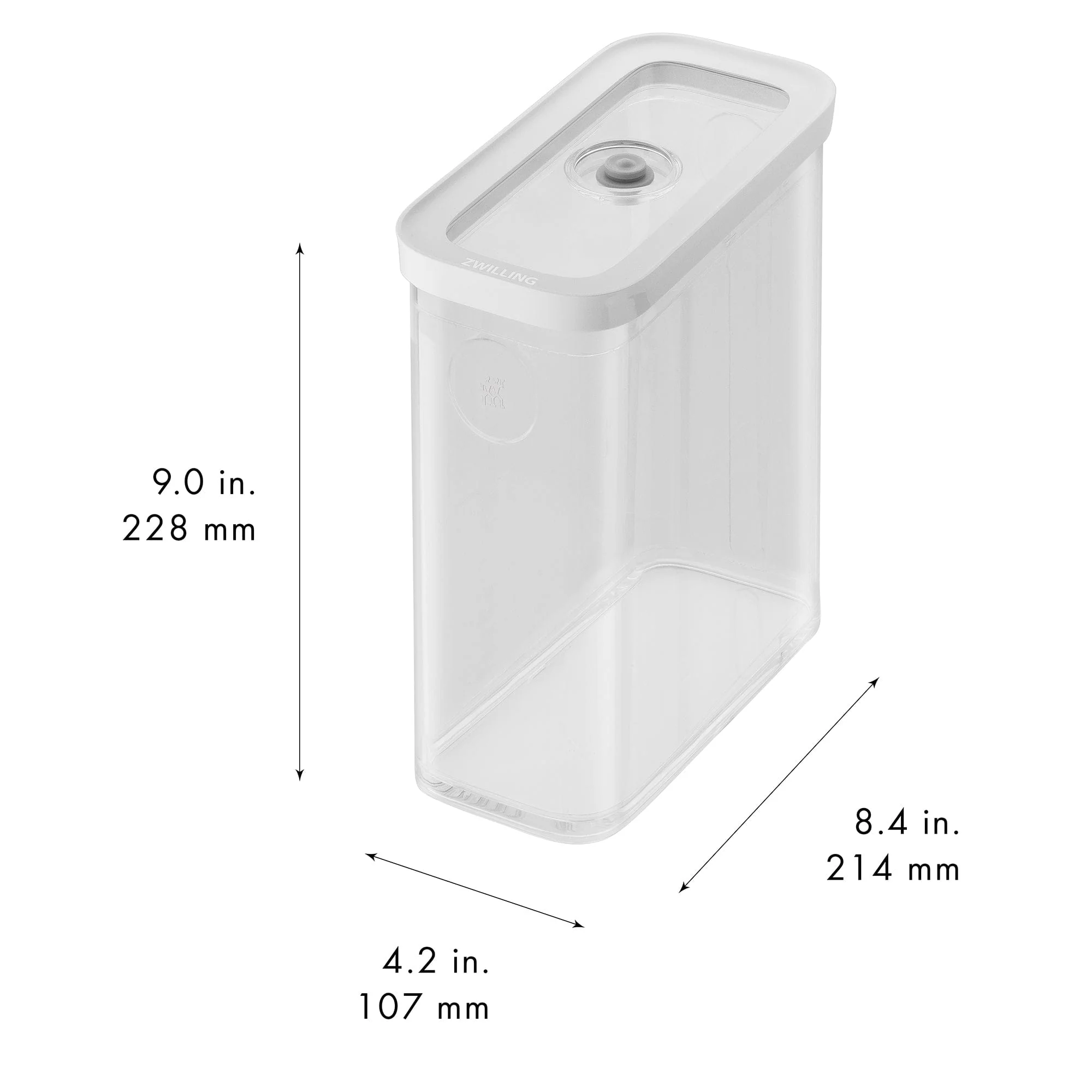Zwilling Fresh & Save Cube Box, Plastic, Airtight Dry Food Storage Container, Medium X-Tall Cube, 3M Container, 3-qt - Image 3