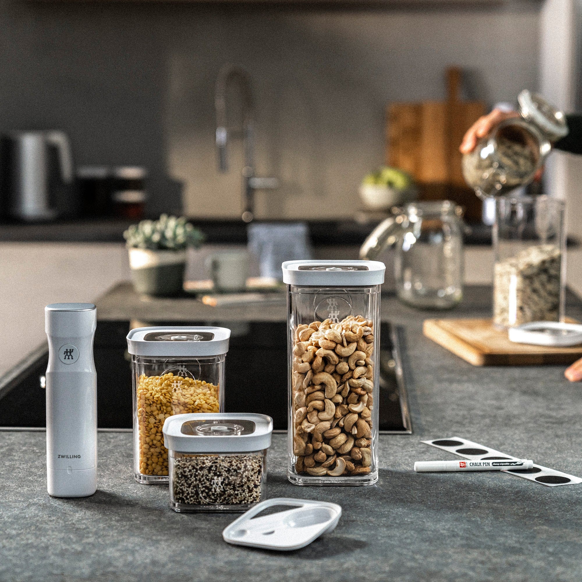 Zwilling Fresh & Save Cube Boxes, Plastic, Airtight Dry Food Storage Container, Small Medium Height Cube, 2S Container, .87-qt - Image 6