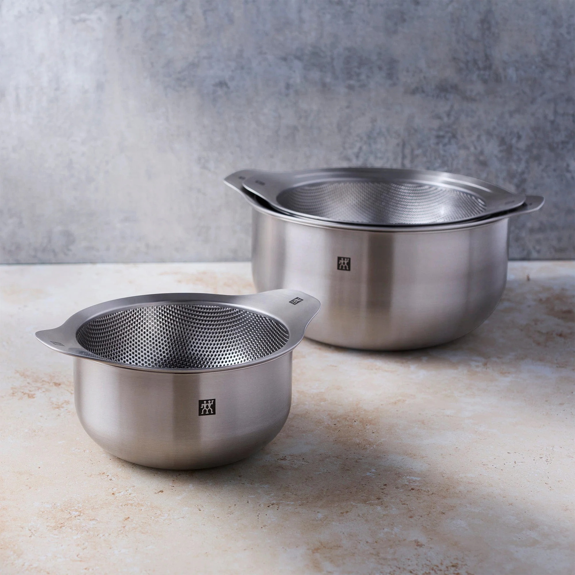 Zwilling Prep 6-pc Brushed Stainless Steels Nesting Bowls & Strainers Set - Image 5