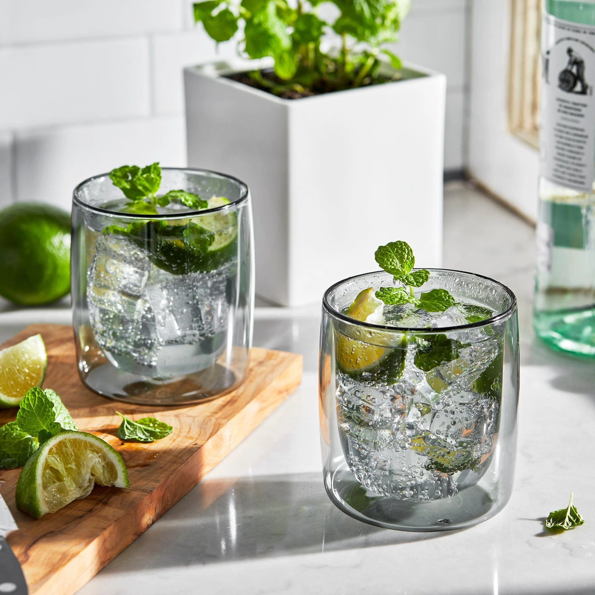 Zwilling Sorrento 2-pc Double-Wall Tumbler Glass Set - Smoke Grey - Image 2