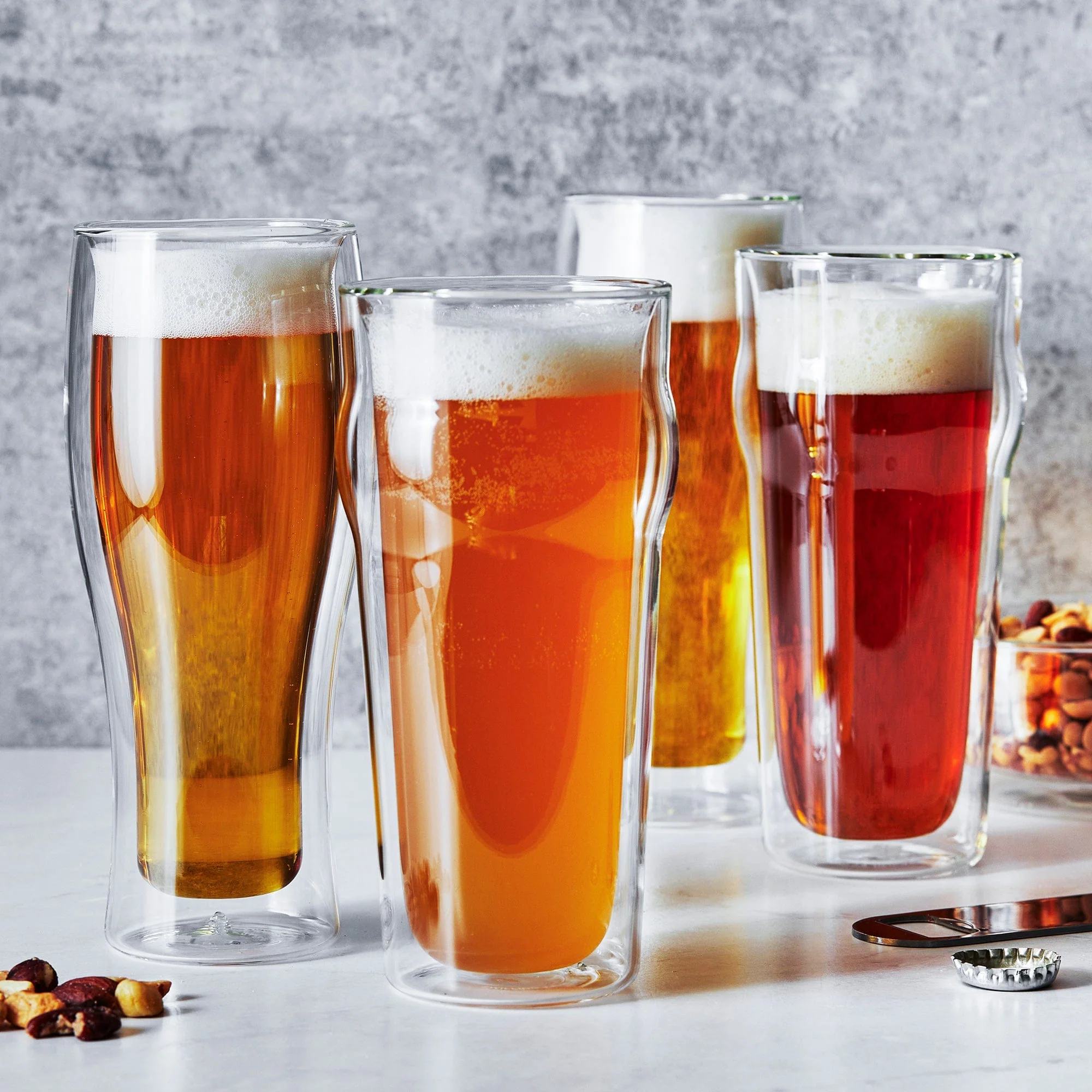 Zwilling Sorrento 4-pc Double-Wall Pint & Pilsner Beer Glass Set - Image 3