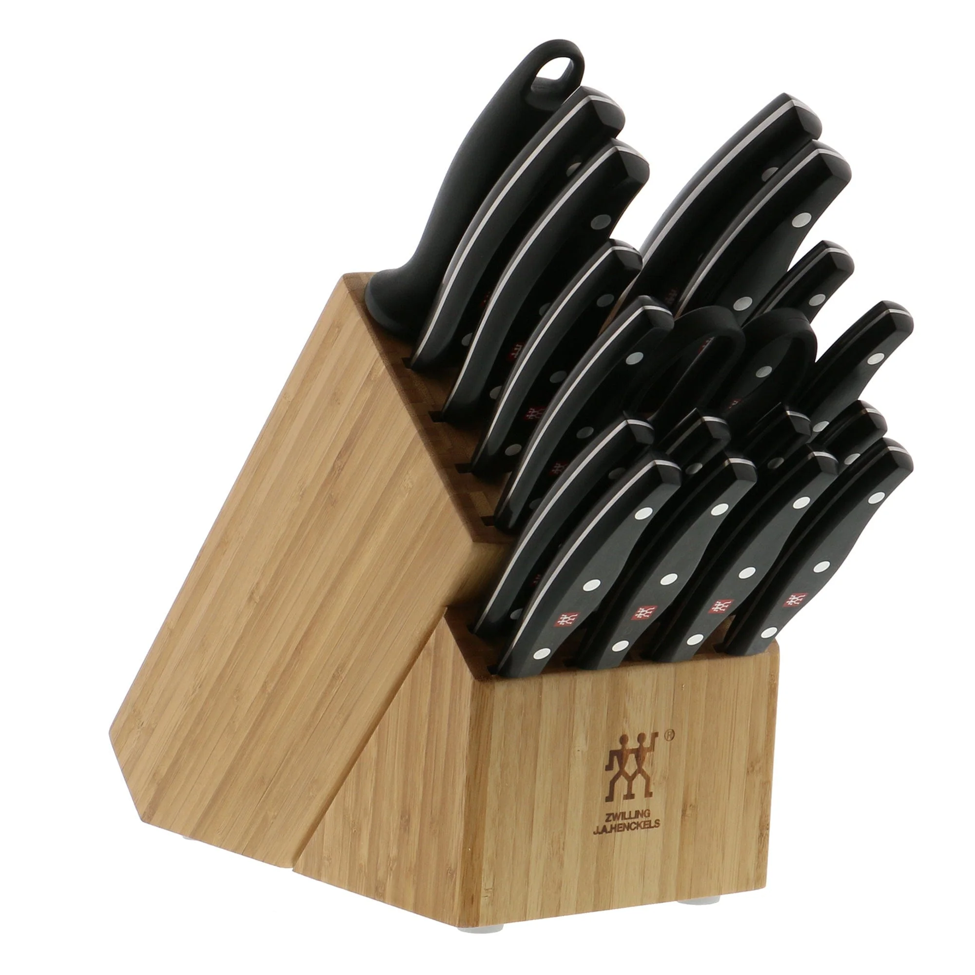 Zwilling Twin Signature 19-Piece German Knife Set with Block, with Special Formula Steel