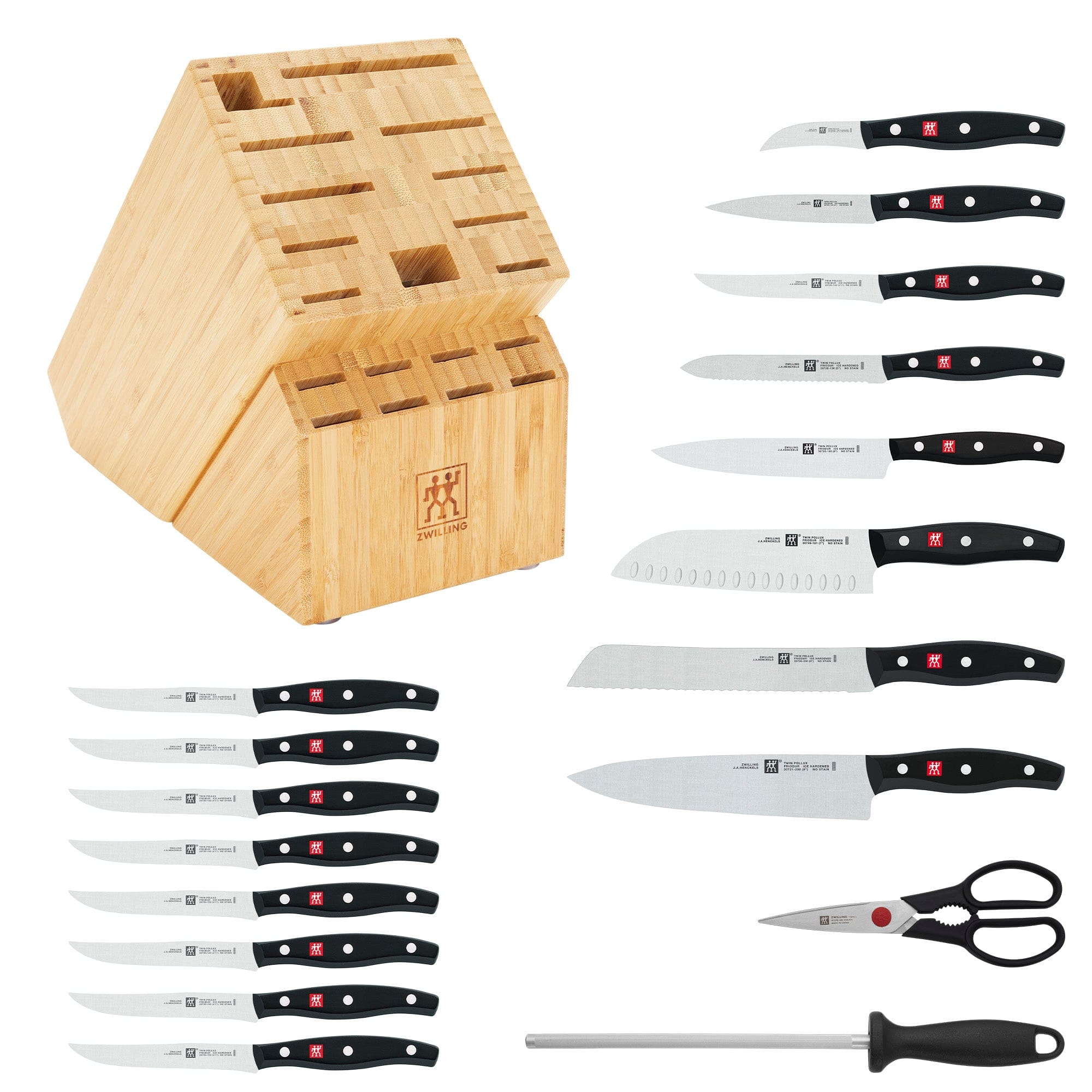 Zwilling Twin Signature 19-Piece German Knife Set with Block, with Special Formula Steel - Image 3