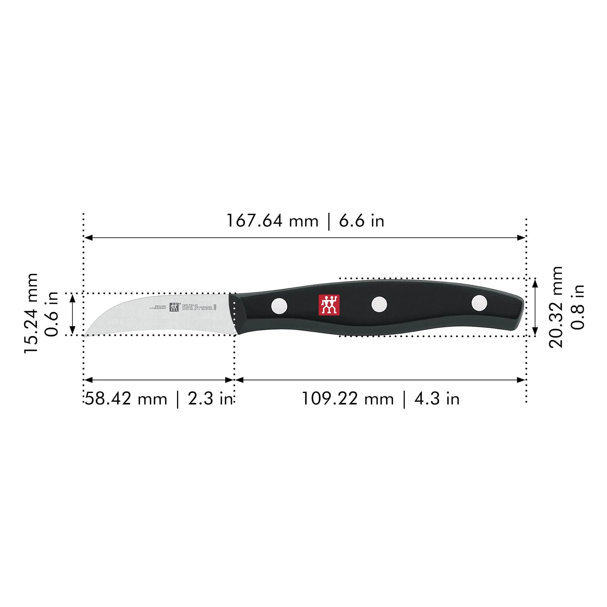 Zwilling Twin Signature 2.75-inch Bird's Beak Peeling Knife - Image 3